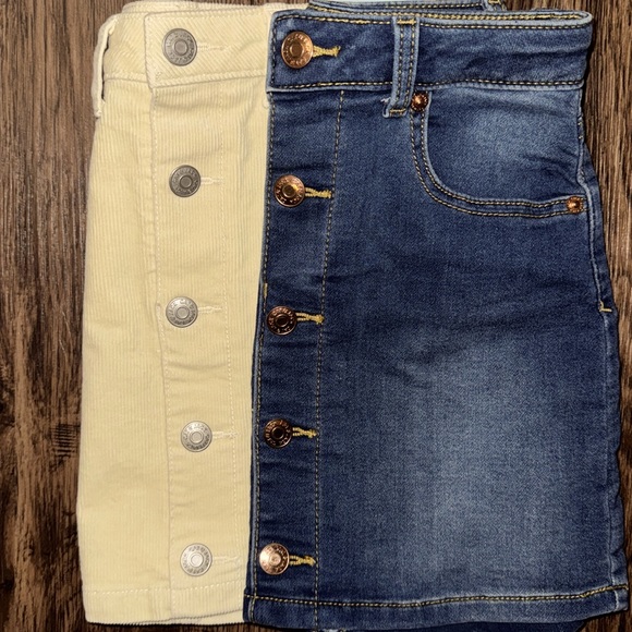 Cat & Jack Corduroy/Denim Skirt Bundle Girls Size 6/6X - Picture 8 of 8